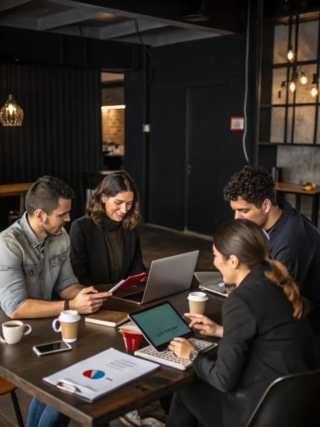 A group of entrepreneurs participating in a mindset development seminar, led by a business coach, focusing on positive thinking and resilience.